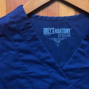 Grey’s anatomy, navy blue, size small.
